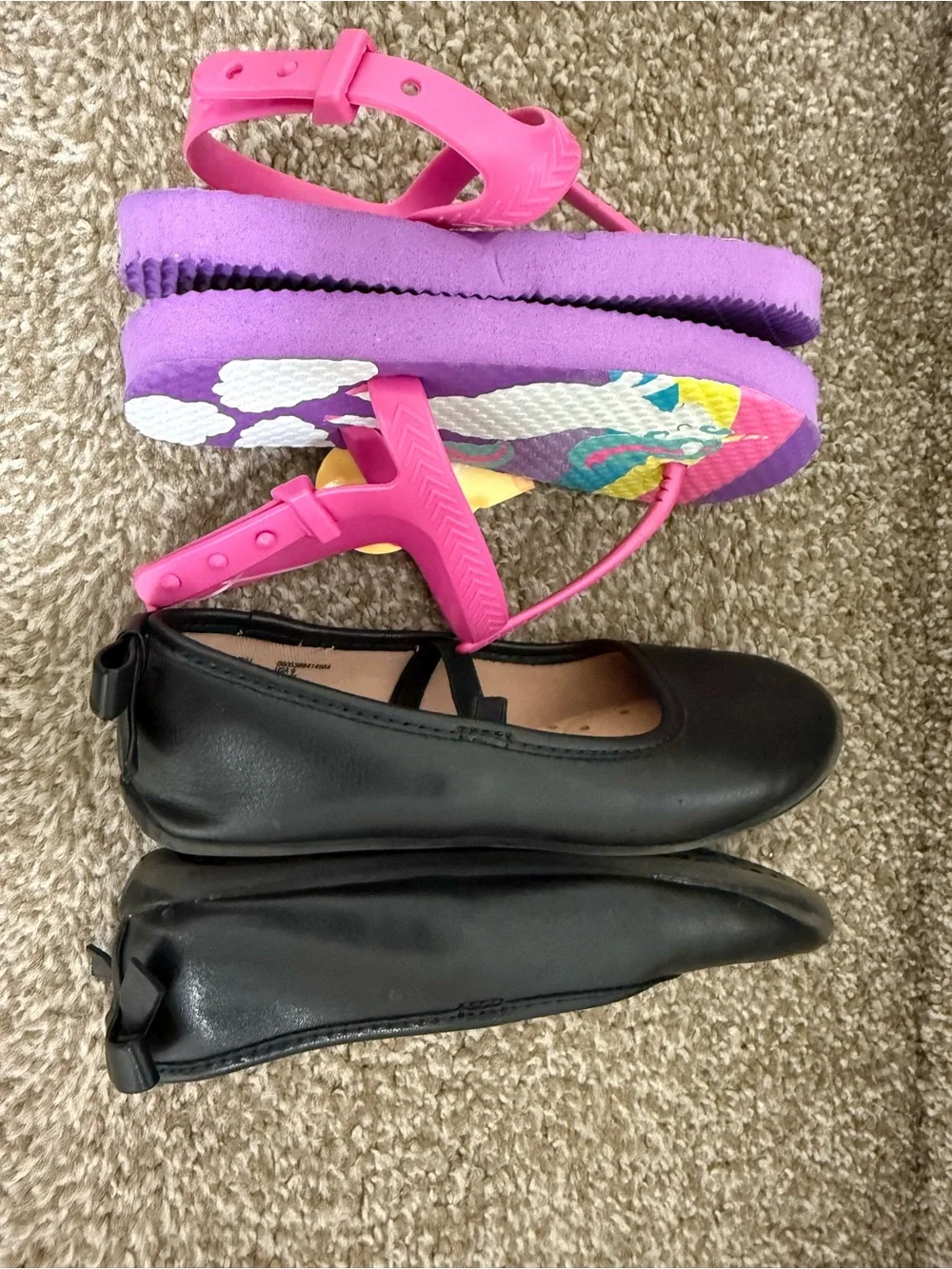 Girls Toddler Wonder Nation Black Shoes and Sandals Bundle Size 9